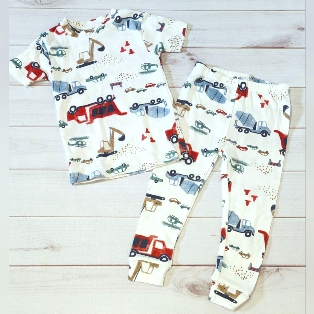 Carter's Just One You Toddler Boy Trucks 2 piece Pajama Set 18 Months New No Tag